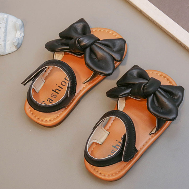 Eleganti pantofi mari cu nod fluture pentru copii Sandale pentru bebelusi cu varf deschis Fete 2023 Vara Noua pantofi casual de plaja petrecere pentru copii G03241