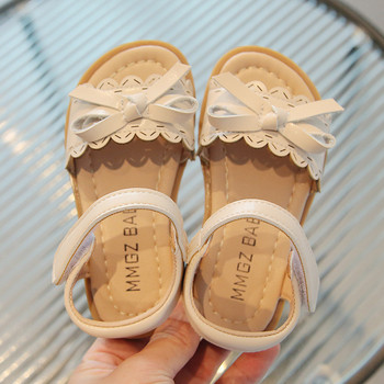Ωραία παιδικά σανδάλια για παιδιά 2023 Κλασικά παιδικά σανδάλια για κοριτσάκια καλοκαιρινά παπούτσια παραλίας Απλή μόδα καφέ Princess Shoes Girl G04082