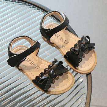 Хубави детски сандали за деца 2023 Класически бебешки сандали за момичета Летни плажни обувки Семпли модни кафяви обувки на принцеса Момиче G04082
