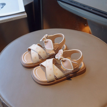 Φιόγκος Παιδικά Καλοκαιρινά Παπούτσια Χαριτωμένα πουά Αντιολισθητικά Σανδάλια Παραλίας για Βρεφικά Κορίτσια Σχολικά Μαλακά παιδικά πέδιλα μόδας G03185