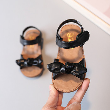 Βρεφικά πέδιλα για κοριτσάκια Παιδικά παπούτσια παραλίας 2023 Καλοκαίρι Νέα Παιδικά Επώνυμα σανδάλια Απαλή μόδα με φιόγκο Απλή Κλασική Άνετα Χαριτωμένα