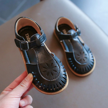 Нови сандали за момичета Детски обувки с кухи меки подметки Издълбани модни обувки за принцеса Плажни обувки Горещи изрезки Принцеса