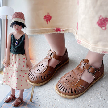 Κορίτσια Νέα σανδάλια Παιδικά κούφια μαλακή σόλα Παπούτσια σκαλιστά μόδας Princess Παπούτσια παραλίας Hot cut-outs Princess