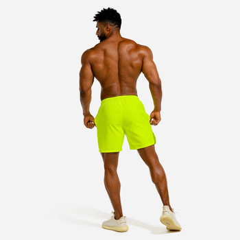 Флуоресцентно зелени летни къси панталони за фитнес джогинг за 2020 г. Мъжки къси панталони за бягане Спортни тренировки Бързосъхнещи шорти за тренировка във фитнес зала Спортни шорти