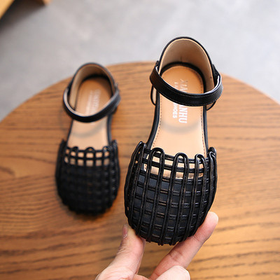 Sandale pentru fete Vară Nou 1-12 ani Bebeluși Copii Sandale cu talpă moale țesute cu vârfuri închise Copii Fete Pantofi cu goluri prințesă