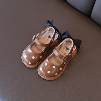 Μισό σανδάλια για κορίτσια 2023 Ανοιξιάτικα, Καλοκαίρια Παπούτσια Μικρά Παιδικά Παπούτσια Κομμένα κουκκίδες με παπιγιόν Φιόγκος-κόμπος στην πλάτη Sweet