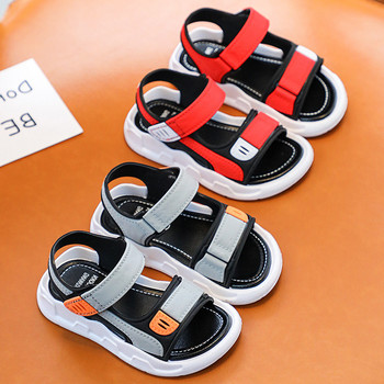 Летни детски сандали Дишащи сандали за момчета Меки удобни детски обувки Плажни детски леки сандали