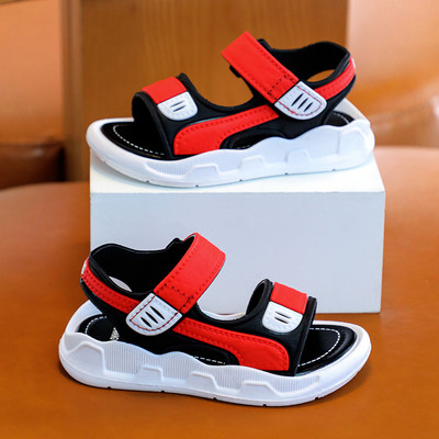 Vasariniai vaikiški sandalai kvėpuojantys berniukų basutės Minkšti patogūs vaikiški batai lauko paplūdimio vaikams lengvi sandalai