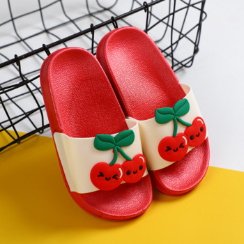 Сладки черешови детски чехли Fruit Style Лятна мода Комфорт Неплъзгащи се леки детски обувки Ежедневни домашни вътрешни чехли за баня