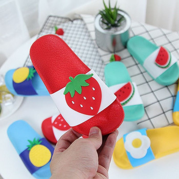 Νέα Cartoon Slipperss Φρούτα Strawberry Παιδικές Παντόφλες Αντιολισθητικά οικιακά παπούτσια εσωτερικού χώρου Άνετα αντιολισθητικά παπούτσια μπάνιου