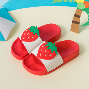 Нови анимационни чехли Fruit Strawberry Детски чехли Неплъзгащи се домашни домашни обувки Удобни нехлъзгащи се обувки за баня