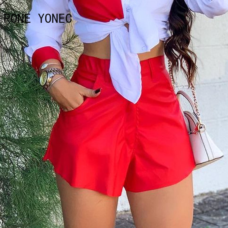 Set două piese pentru femei Colorblock cravată în față Set cămașă top și pantaloni scurți Costum de vară