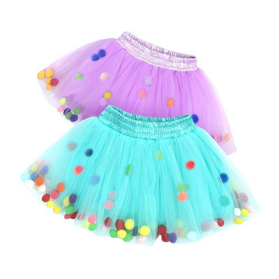 2023 Nove svježe boje Mrežaste suknje za djevojčice Princess Sweet Ball Haljina Jednobojna Faldas ljetna gaza Baby Dance Tutu suknja 0-6T