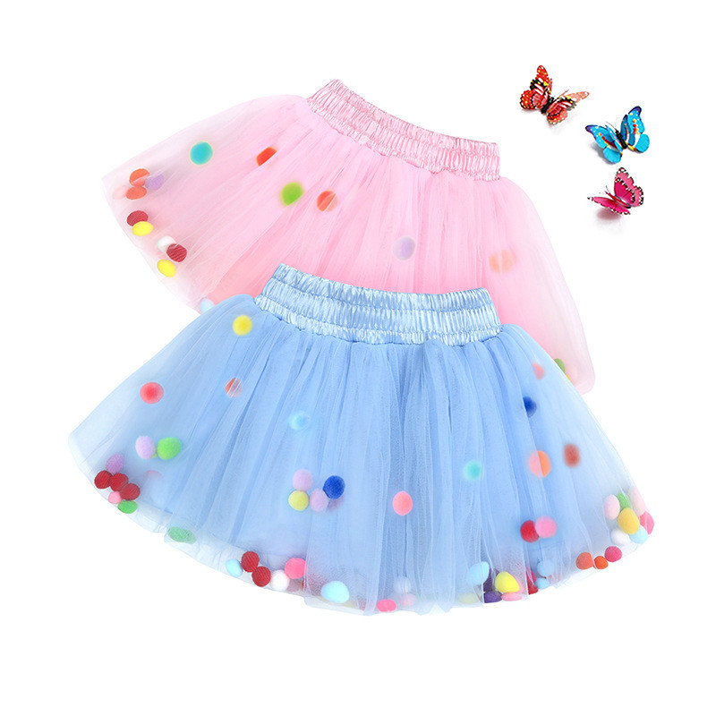 2023 Nove svježe boje Mrežaste suknje za djevojčice Princess Sweet Ball Haljina Jednobojna Faldas ljetna gaza Baby Dance Tutu suknja 0-6T