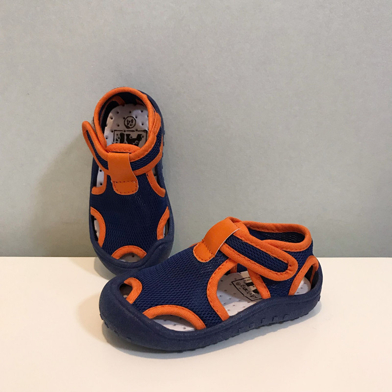 Vasariniai batai kūdikiams Kūdikių basutės berniukams mergaitėms laisvalaikio sportinės paplūdimio tinklinės basutės vaikams plokščios PVC minkštos padas, kratinys, vaikiški batai