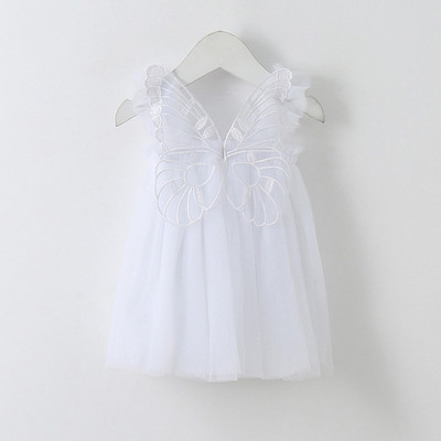 Noua vara pentru copii Rochie fetita Fasole Pasta Culoare Gri Albastru Rosu Alb Roz Fluture Fără mâneci Ballet Dance Performance Dress E20992