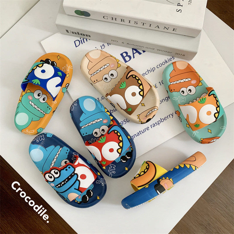 Iznenađenje, dinosaurus, dječje papuče, dječaci, djevojčice, slatke kućne sobne papuče iz crtića, ljetne modne, ležerne neklizajuće kupaonske cipele