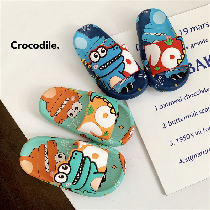 Iznenađenje, dinosaurus, dječje papuče, dječaci, djevojčice, slatke kućne sobne papuče iz crtića, ljetne modne, ležerne neklizajuće kupaonske cipele