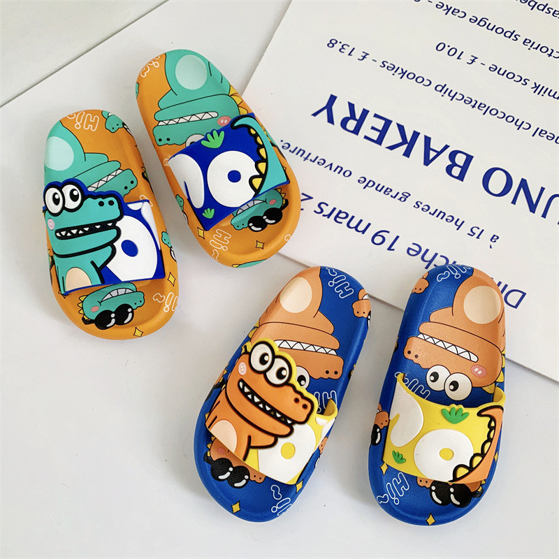 Iznenađenje, dinosaurus, dječje papuče, dječaci, djevojčice, slatke kućne sobne papuče iz crtića, ljetne modne, ležerne neklizajuće kupaonske cipele