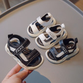 Ležerne sportske Ljetne cipele za bebe, dječake, djevojčice, dječje sandale za plažu s mekanim poliuretanskim dnom, nove protuklizne dječje sandale s kukom i omčom