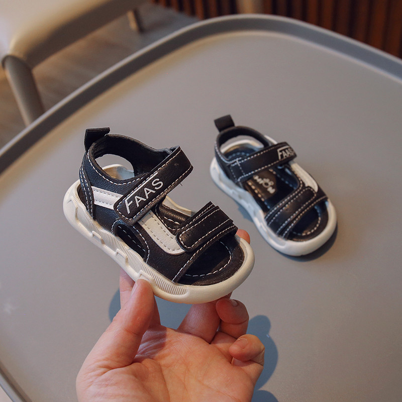 Ležerne sportske Ljetne cipele za bebe, dječake, djevojčice, dječje sandale za plažu s mekanim poliuretanskim dnom, nove protuklizne dječje sandale s kukom i omčom