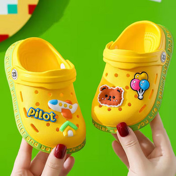 Анимационни бебешки пантофи Момчета Момичета Летни външни плажни обувки Неплъзгащи се сандали за баня Деца 1-6 години Pantufa Infantil