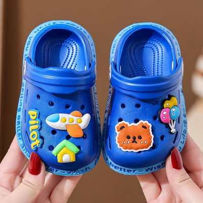Rajzfilm Babapapucs Fiúk Lányok Nyári Szabadtéri Strandcipők Csúszásgátló Fürdőszoba Tipegő Szandál Gyerekek 1-6 éves Pantufa Infantil