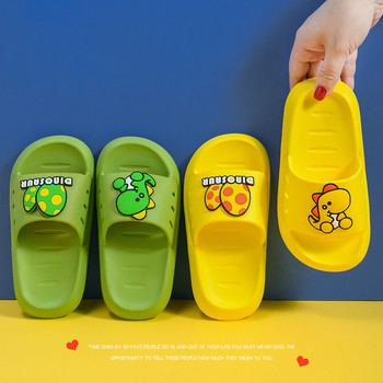 1-5Y Cartoon Dino Детски чехли за момчета Летни плажни домашни чехли Сладко момиче Обувки Домашни меки неплъзгащи се сладки бебешки меки чехли