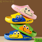 Animacinių filmų vaikiškos šlepetės atviru pirštu Neslystantis Namai Vonios Batai Kūdikių Vaikiškos Šlepetės Vasariniai Batai Minkštu Dugnu Plokšti Batai Berniukai