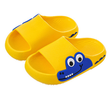 Карикатурни детски чехли с отворени пръсти, неплъзгащи се домашни обувки за баня Бебешки детски чехли, летни обувки с меко дъно, плоски обувки, момчета