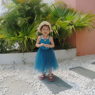 Καλοκαιρινό φόρεμα για μωρό κοριτσάκι Αμάνικο στρογγυλό γιακά Λευκό Ροζ Κόκκινο Μαύρο Πράσινο Διχτυωτό Πριγκίπισσα Φόρεμα Παιδικά Ρούχα E020