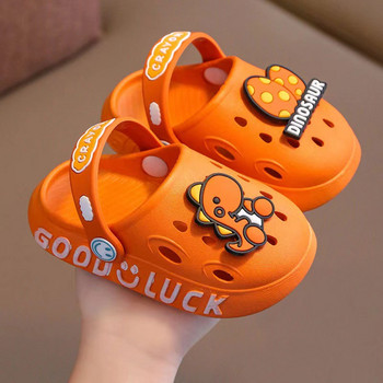 2023 Нови животински бебешки пантофи за момчета Летни детски анимационни сандали Плажни обувки за малки деца Момичета Сладки пързалки Детски чехли