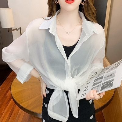 Särgid Naised Solid Lihtne Uus Disain Korea Mood Õhuke Päikesekindel Preppy Stiil Noored Kõik sobivad Camisas De Mujer Cozy Ins