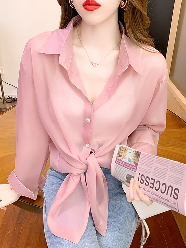 Särgid Naised Solid Lihtne Uus Disain Korea Mood Õhuke Päikesekindel Preppy Stiil Noored Kõik sobivad Camisas De Mujer Cozy Ins