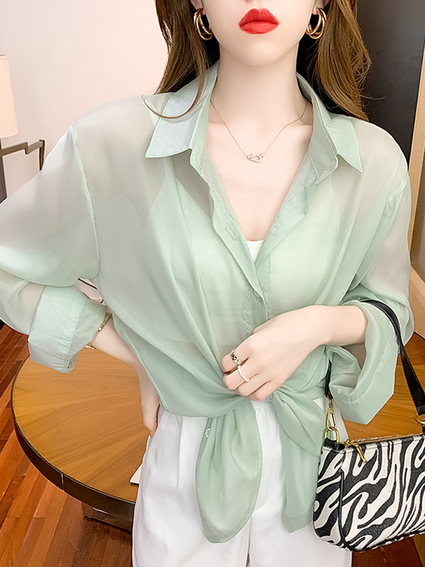 Särgid Naised Solid Lihtne Uus Disain Korea Mood Õhuke Päikesekindel Preppy Stiil Noored Kõik sobivad Camisas De Mujer Cozy Ins