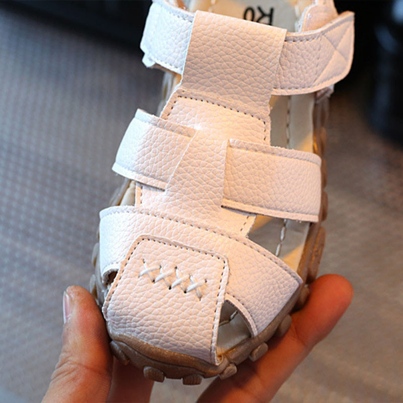Καλοκαιρινά αγορίστικα σανδάλια PU Δερμάτινα ρετρό casual Gladiator Roman Beach Παπούτσια για μικρά παιδιά Μαλακές σόλες Παιδικά παπούτσια Flats G03065