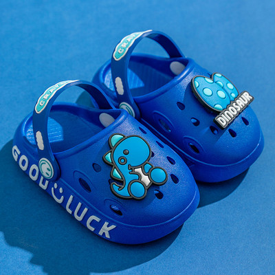 Vaikiškos šlepetės berniukams Mergaitėms Dinozaurų animacinių filmų batai 2022 m. Vasaros uždaros mažylio šlepetės kūdikių paplūdimio plaukimo šlepetės CSH1301