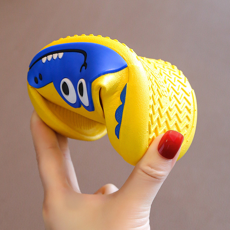 Vasaros vaikiškos šlepetės Mielos animacinės krokodilo kietos minkštos šlepetės neslystančios namuose paplūdimio vaikiškos šlepetės Batai berniukams mergaitėms