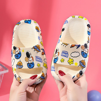 Детски чехли за момче Момичета Модни анимационни щампи Нехлъзгащи се домашни джапанки за баня Летни плажни обувки Сладки детски чехли