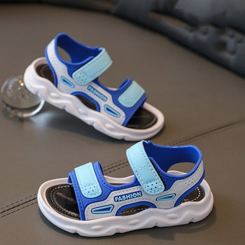 Летни сандали за момчета Детски обувки с карикатура Меки нехлъзгащи се кожени детски обувки Сандалии Детски обувки Външни маратонки
