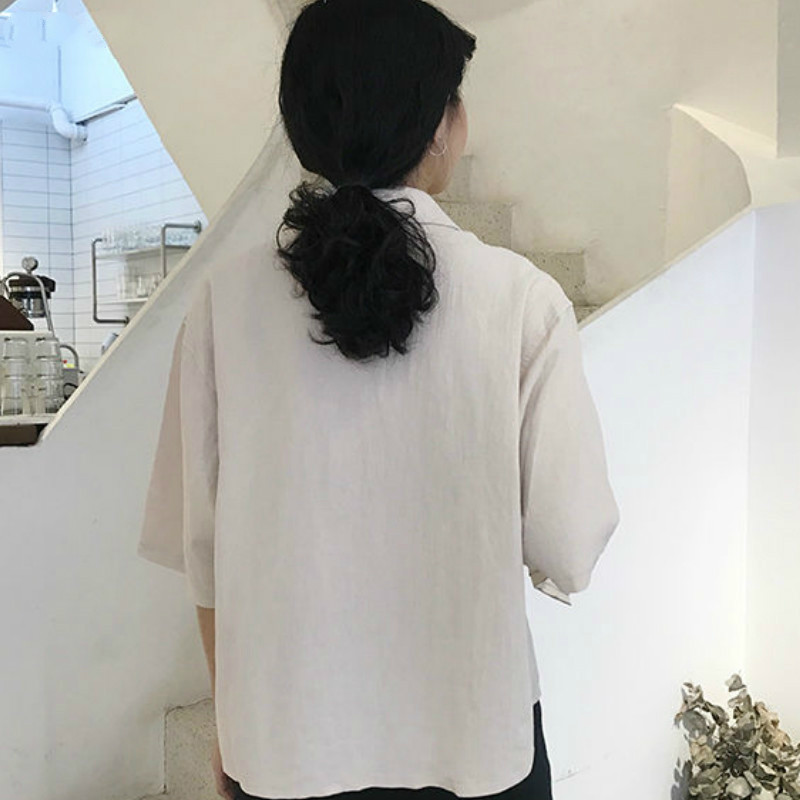 Női ingek Simple Hot Sale Divat Női Ruházat Új nyári Top Diák Lovely Girl 2XL Laza Harajuku Preppy Stílus Kawaii Ins