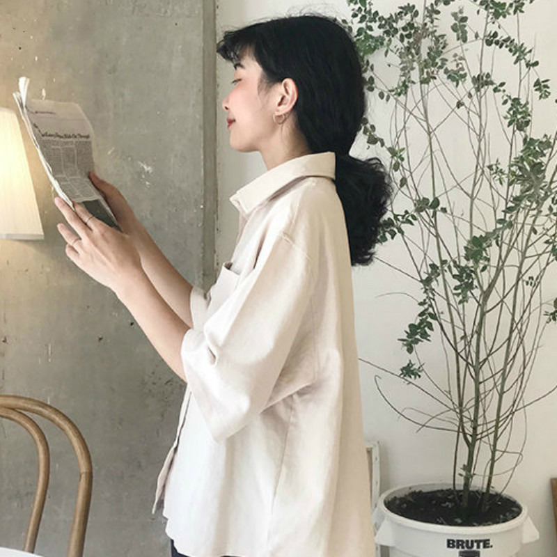 Női ingek Simple Hot Sale Divat Női Ruházat Új nyári Top Diák Lovely Girl 2XL Laza Harajuku Preppy Stílus Kawaii Ins