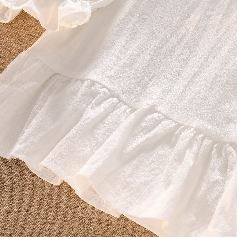 Dámske košele s nafúknutými rukávmi, sladká dáma, krásny crop top, nový dizajn, golier Peter Pan, jednofarebný, univerzálny, ležérny, trendy, košeľa, dámska