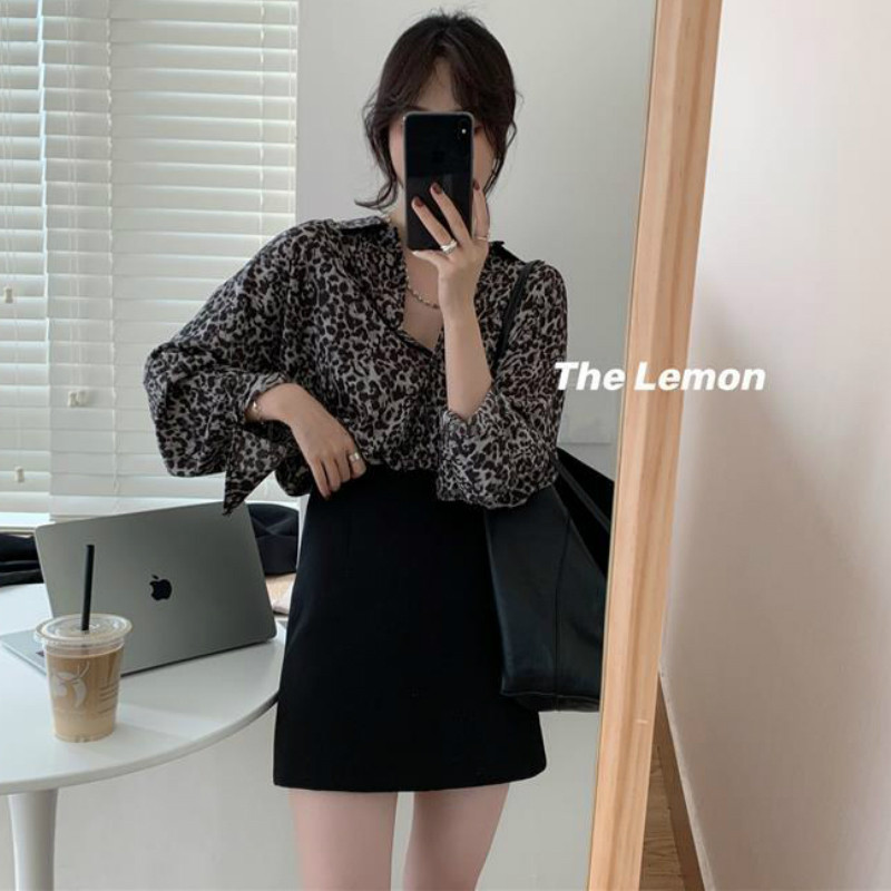 Košulje s leopardom Ženske široke retro jesenske trendi ženske bluze s dugim rukavima Ulična odjeća za sve kombinacije Ženske šik majice Nova moda Vruće