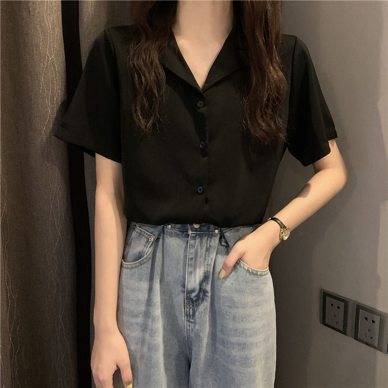 Košulje Ženske jednobojne majice s V-izrezom Ležerne nježne dame Elegantne studentice Djevojačke modne ravne udobne šik prikladne nove
