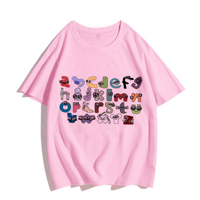 Uus 2023. aasta suvemood Laste tähestik Lore Harajuku T-särk poiste T-särk Tüdrukute riided Trüki multifilm T-särgid Lasteriided