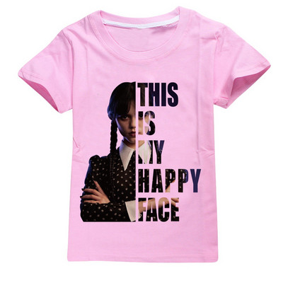 Κοριτσίστικα Ρούχα για Αγόρια Κοστούμια Tee Kawaii Summer Kids Cosplay Wednesday Addams Family Top κοντομάνικο T-shirt Βαμβακερά μπλουζάκια