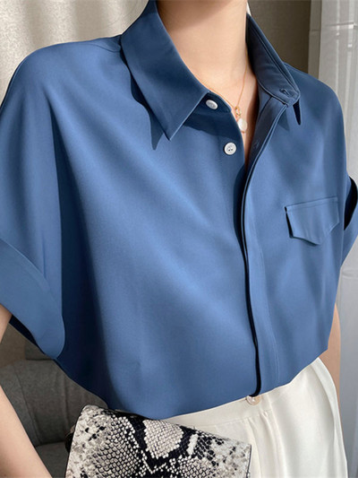Dámske košele, jednofarebné, s vreckami, tenké, základné, jednoduché, elegantné, retro, univerzálne, streetwear, štýlové, útulné, elegantné, kórejské, outfity