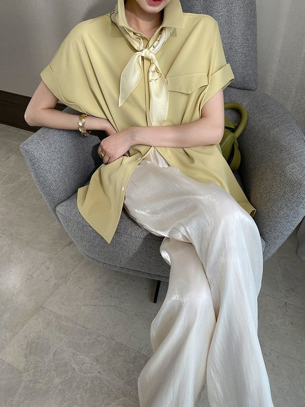 Dámske košele, jednofarebné, s vreckami, tenké, základné, jednoduché, elegantné, retro, univerzálne, streetwear, štýlové, útulné, elegantné, kórejské, outfity