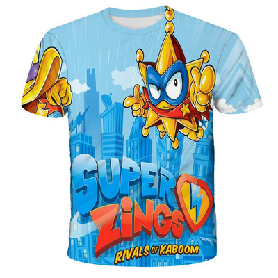 2022 година Super Zings T Shirt Детска аниме игра Streetwear Детска тениска с къс ръкав Superzings Tshirt Детски дрехи Топове